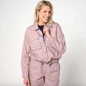 zuda Stretch Woven Ripstop Collared Jacket , Quail Sz  a642804